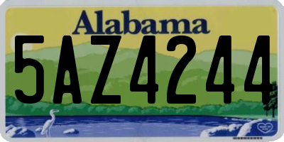 AL license plate 5AZ4244