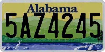 AL license plate 5AZ4245