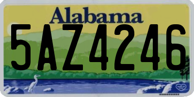 AL license plate 5AZ4246