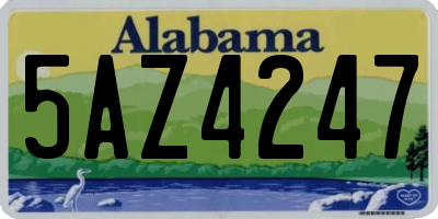 AL license plate 5AZ4247