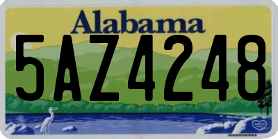 AL license plate 5AZ4248