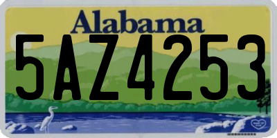 AL license plate 5AZ4253