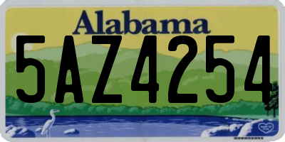 AL license plate 5AZ4254