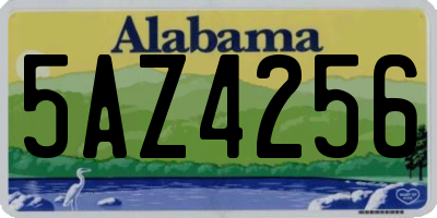 AL license plate 5AZ4256