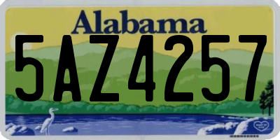 AL license plate 5AZ4257
