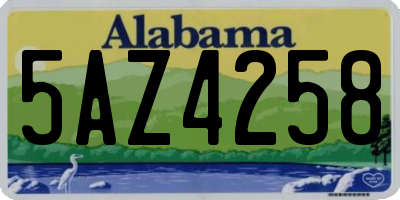AL license plate 5AZ4258