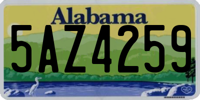 AL license plate 5AZ4259