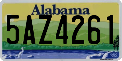 AL license plate 5AZ4261