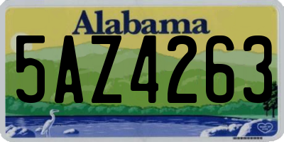 AL license plate 5AZ4263