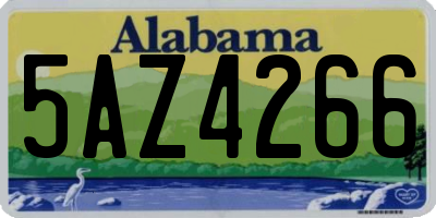 AL license plate 5AZ4266