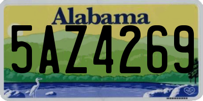AL license plate 5AZ4269