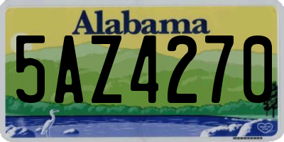 AL license plate 5AZ4270