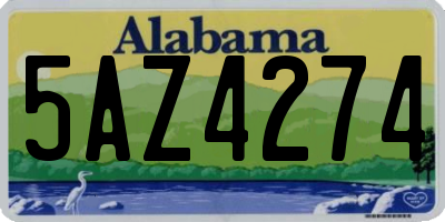 AL license plate 5AZ4274