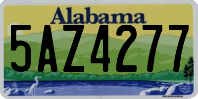 AL license plate 5AZ4277