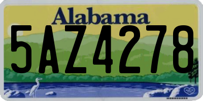 AL license plate 5AZ4278