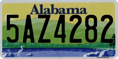 AL license plate 5AZ4282