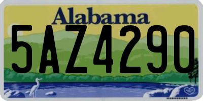 AL license plate 5AZ4290