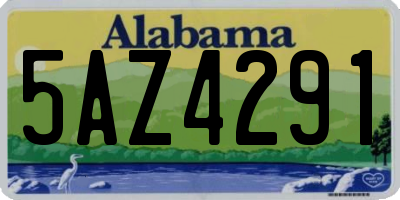 AL license plate 5AZ4291