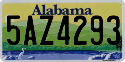 AL license plate 5AZ4293