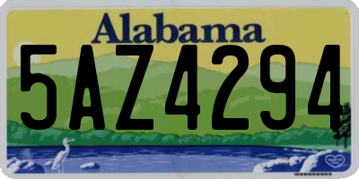 AL license plate 5AZ4294