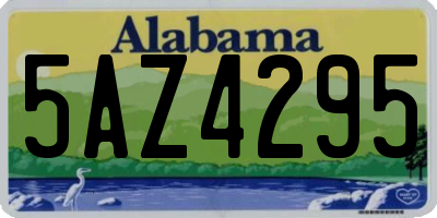 AL license plate 5AZ4295