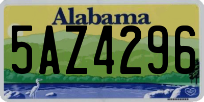 AL license plate 5AZ4296