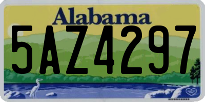 AL license plate 5AZ4297
