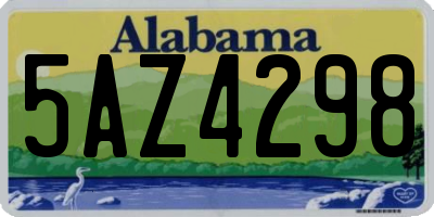 AL license plate 5AZ4298