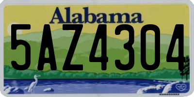 AL license plate 5AZ4304