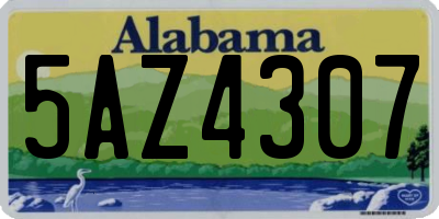AL license plate 5AZ4307