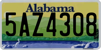 AL license plate 5AZ4308