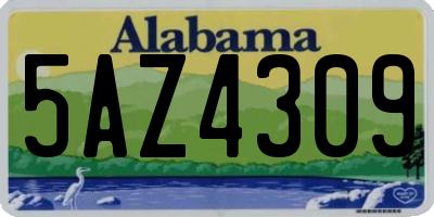 AL license plate 5AZ4309