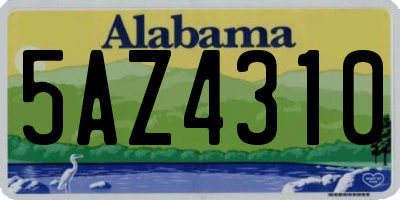 AL license plate 5AZ4310