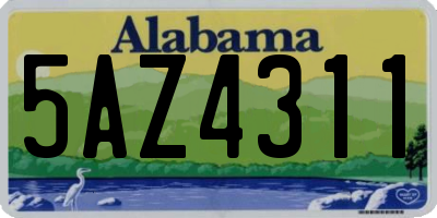 AL license plate 5AZ4311