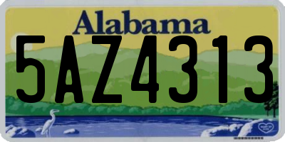 AL license plate 5AZ4313