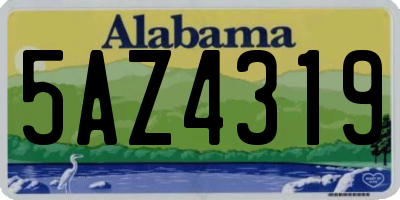 AL license plate 5AZ4319