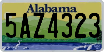 AL license plate 5AZ4323
