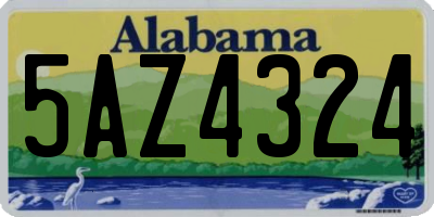 AL license plate 5AZ4324