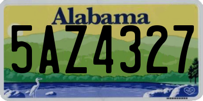 AL license plate 5AZ4327
