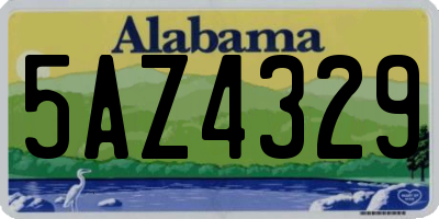 AL license plate 5AZ4329
