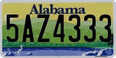 AL license plate 5AZ4333