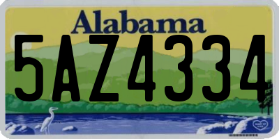 AL license plate 5AZ4334