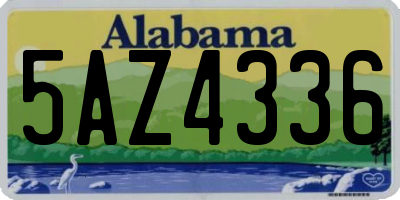 AL license plate 5AZ4336