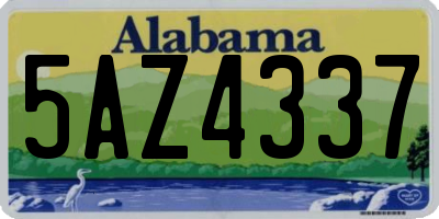 AL license plate 5AZ4337