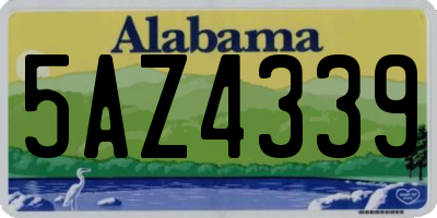 AL license plate 5AZ4339