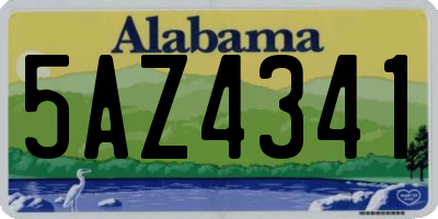 AL license plate 5AZ4341