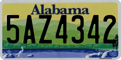 AL license plate 5AZ4342