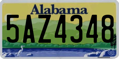 AL license plate 5AZ4348