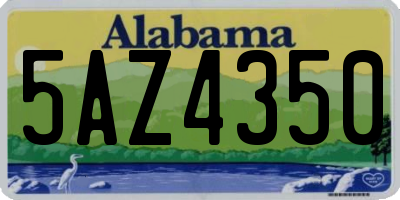 AL license plate 5AZ4350