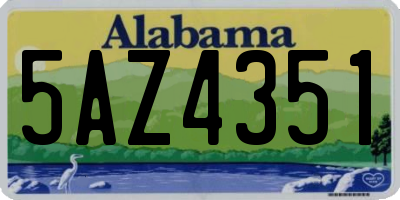 AL license plate 5AZ4351